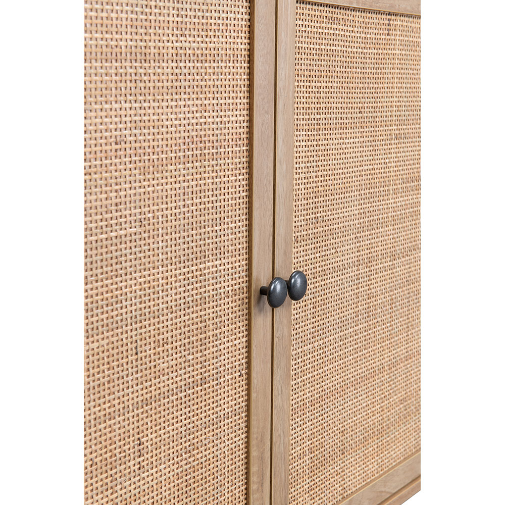 AMMOS ΜΠΟΥΦΕΣ 3ΣΥΡΤΑΡΙΑ ΦΥΣΙΚΟ ΜΕ RATTAN 150x39x79cm