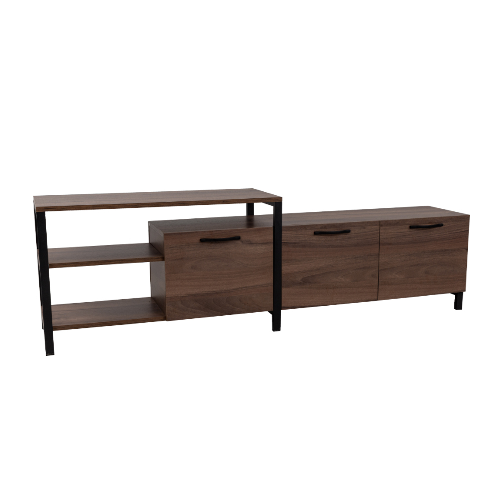 RAM TV STAND ΚΑΡΥΔΙ ΜΑΥΡΟ 180x35x55