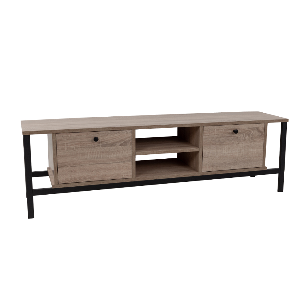 OGGI TV STAND SONOMA ΜΑΥΡΟ 150x35x45