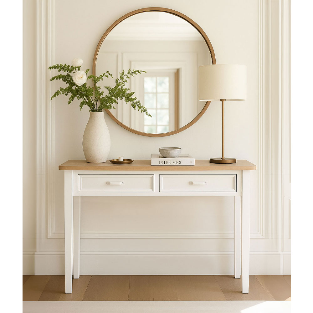 KIMOLOS ΚΟΝΣΟΛΑ 2ΣΥΡΤΑΡΙΑ ΛΕΥΚΟ ΦΥΣΙΚΟ 102x40x78