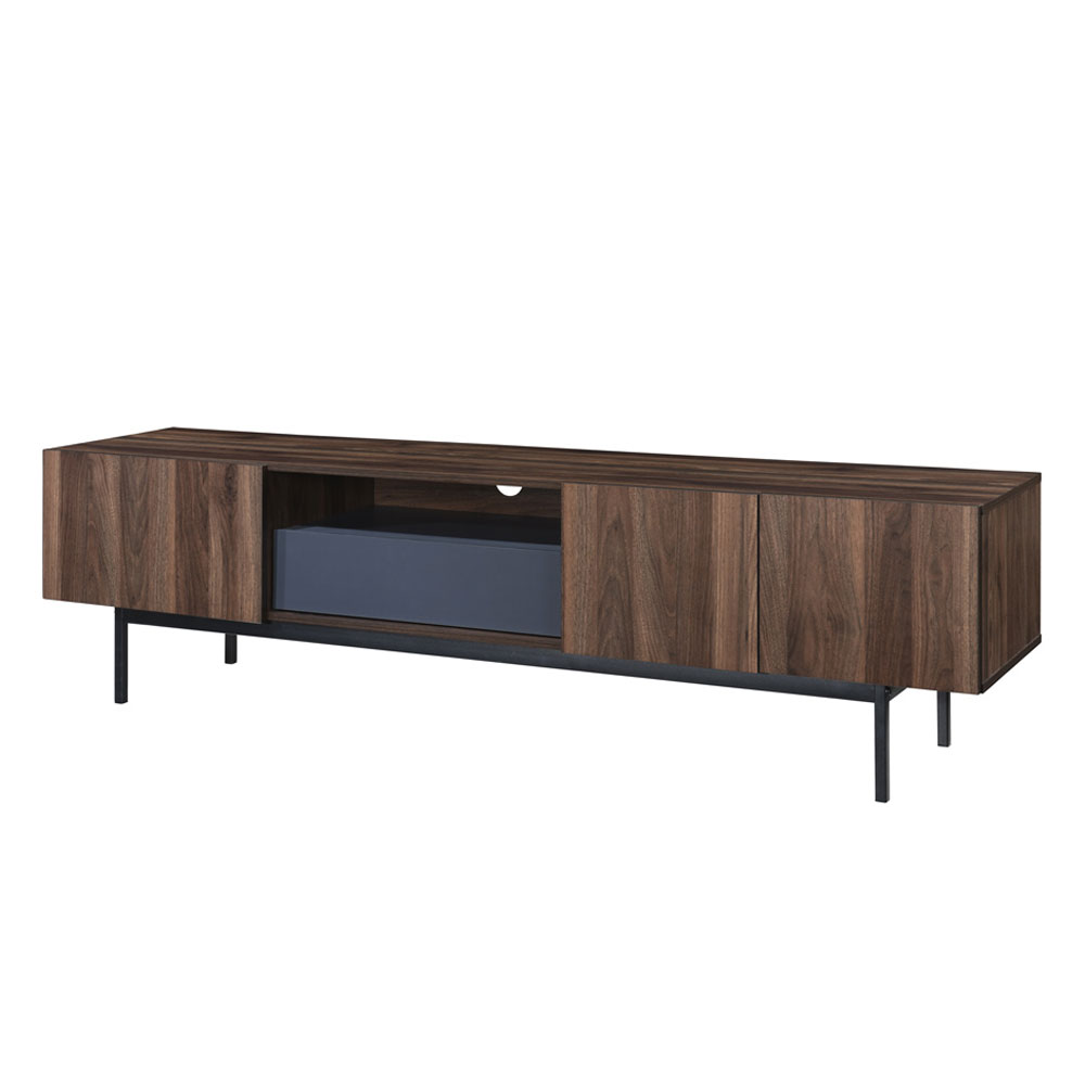 GROOVES TV STAND 3ΠΟΡΤΕΣ 1ΣΥΡΤΑΡΙ ΚΑΡΥΔΙ ΓΚΡΙ 180x40x50