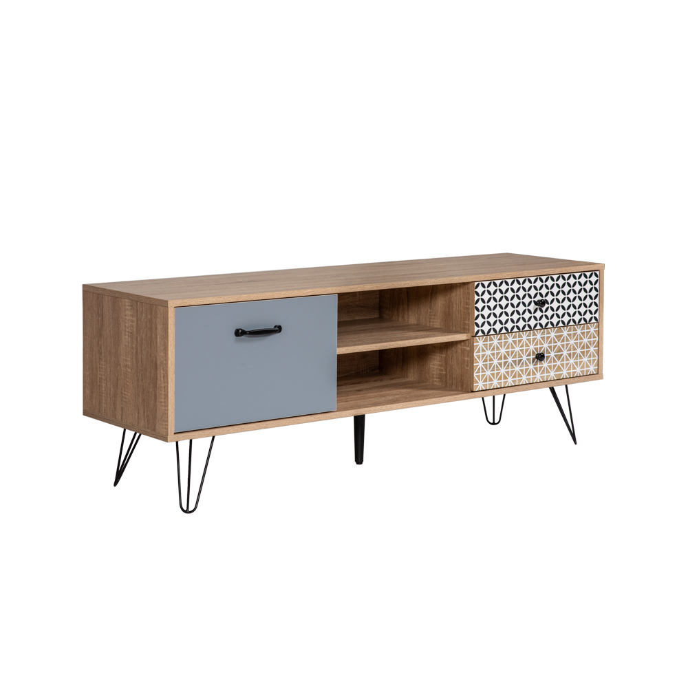 ZIG ZAG TV STAND SONOMA ΜΕ PATTERN 140x40x50