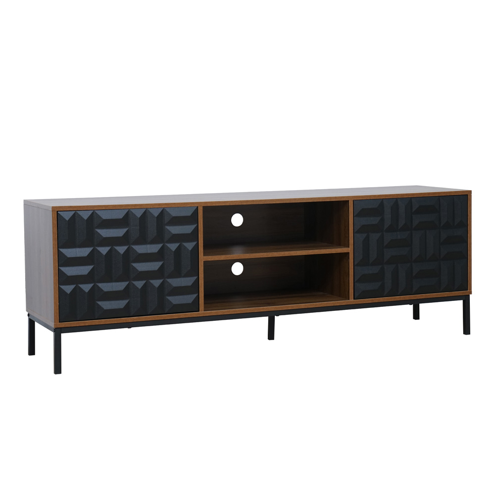 ZUMA TV STAND ΚΑΡΥΔΙ ΜΑΥΡΟ 160x40x54.5