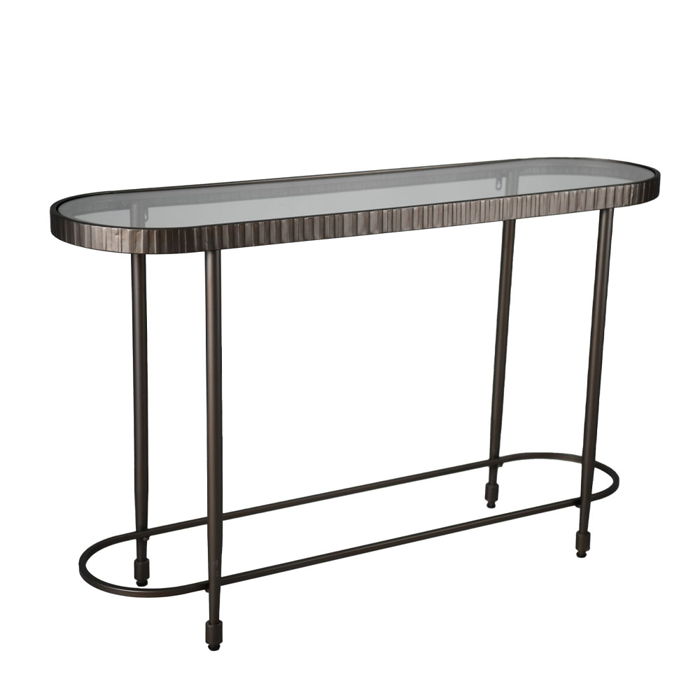 GRANAZ ΚΟΝΣΟΛΑ GUNMETAL 132x36x81cm