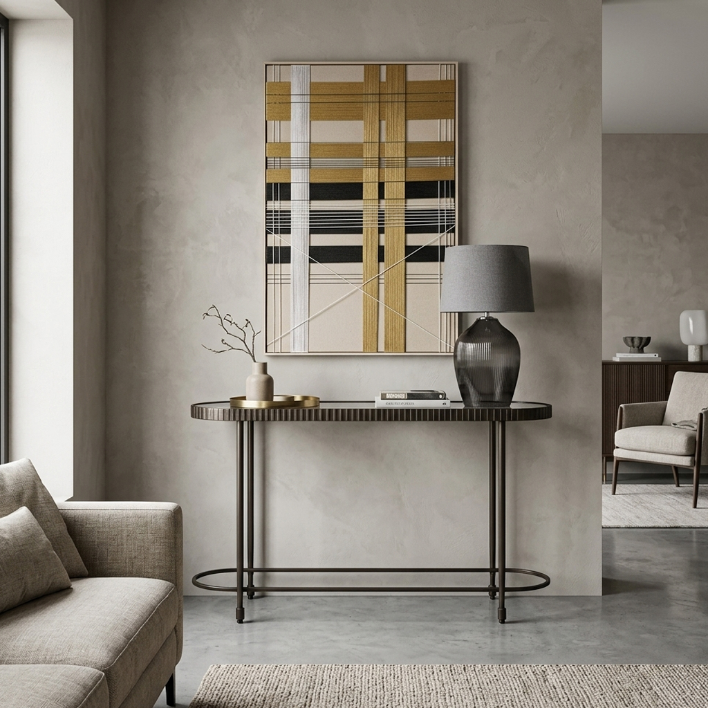 Κονσόλα μεταλλική - Gunmetal 132x36x81 εκ. | Granaz