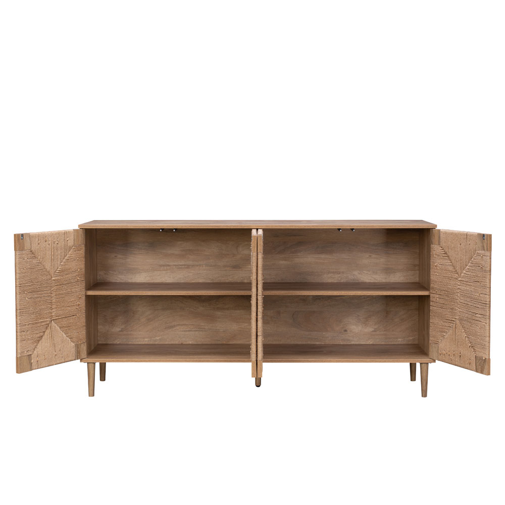 SISAL ΜΠΟΥΦΕΣ 4ΠΟΡΤΕΣ ΦΥΣΙΚΟ 160x39x78.5cm