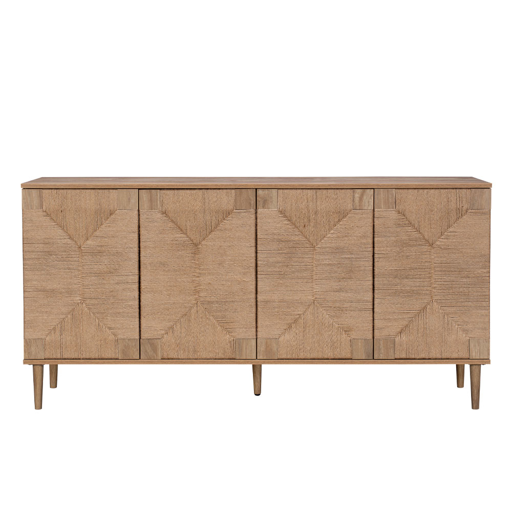SISAL ΜΠΟΥΦΕΣ 4ΠΟΡΤΕΣ ΦΥΣΙΚΟ 160x39x78.5cm