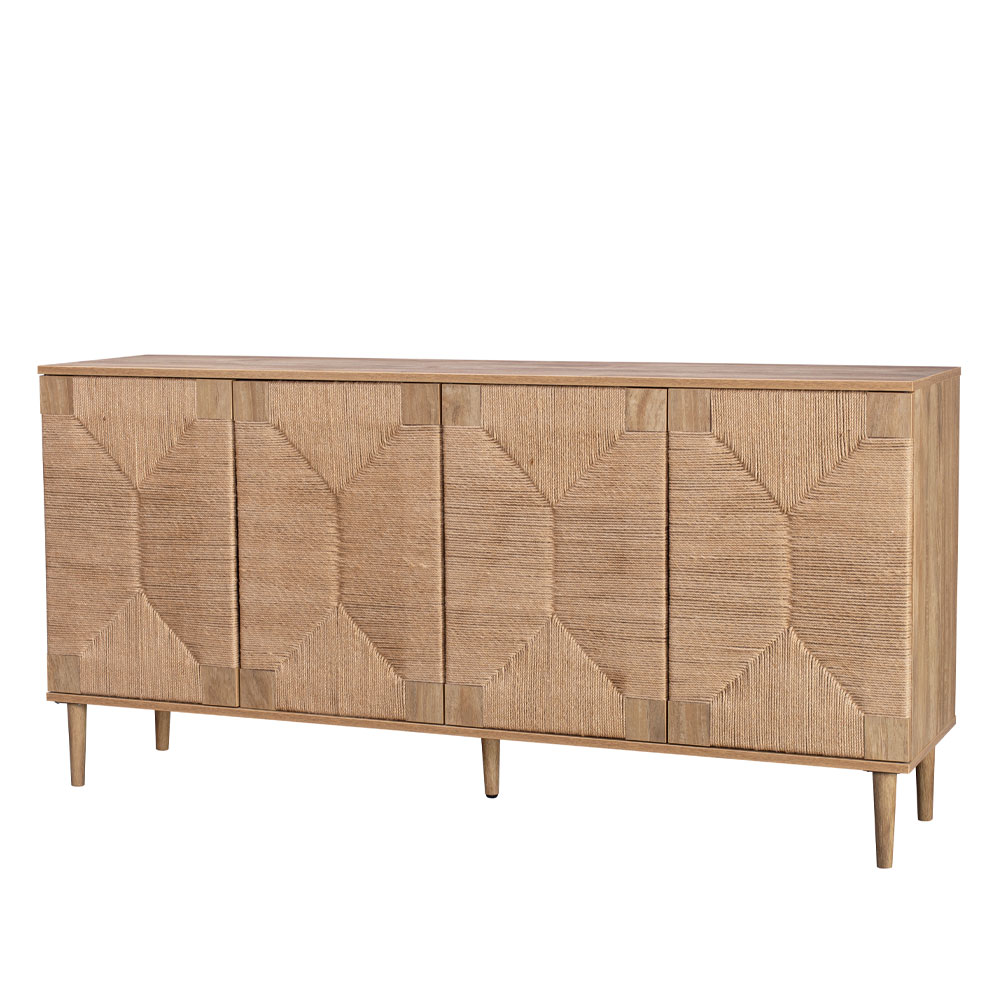 SISAL ΜΠΟΥΦΕΣ 4ΠΟΡΤΕΣ ΦΥΣΙΚΟ 160x39x78.5cm