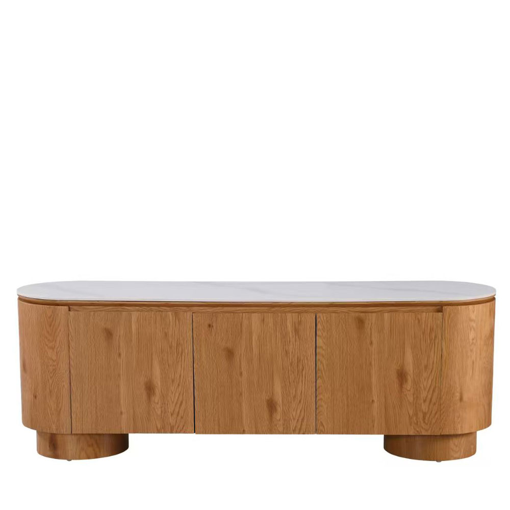 PILLAR TV STAND 4ΠΟΡΤΕΣ ΛΕΥΚΟ 160x40x55cm