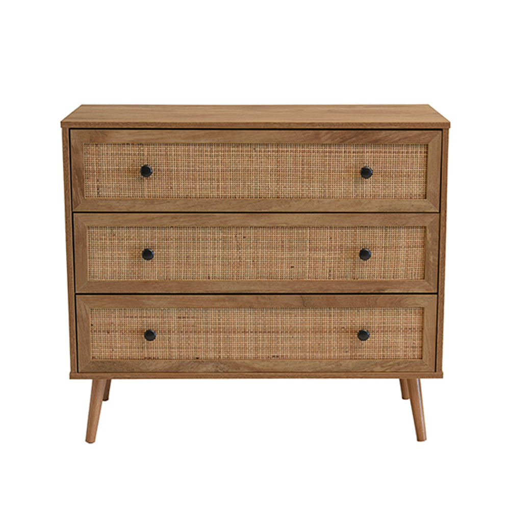 AMMOS ΚΟΜΟΤΑ 3ΣΥΡΤΑΡΙΑ ΦΥΣΙΚΟ ΜΕ RATTAN 90x39x79cm