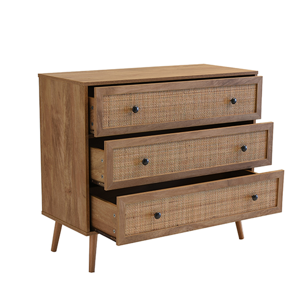 AMMOS ΚΟΜΟΤΑ 3ΣΥΡΤΑΡΙΑ ΦΥΣΙΚΟ ΜΕ RATTAN 90x39x79cm