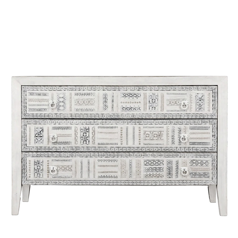FLOR ΣΥΡΤΑΡΙΕΡΑ 3ΣΥΡΤΑΡΙΑ ΛΕΥΚΟ DECAPE ΦΥΣΙΚΟ 115x42x75cm