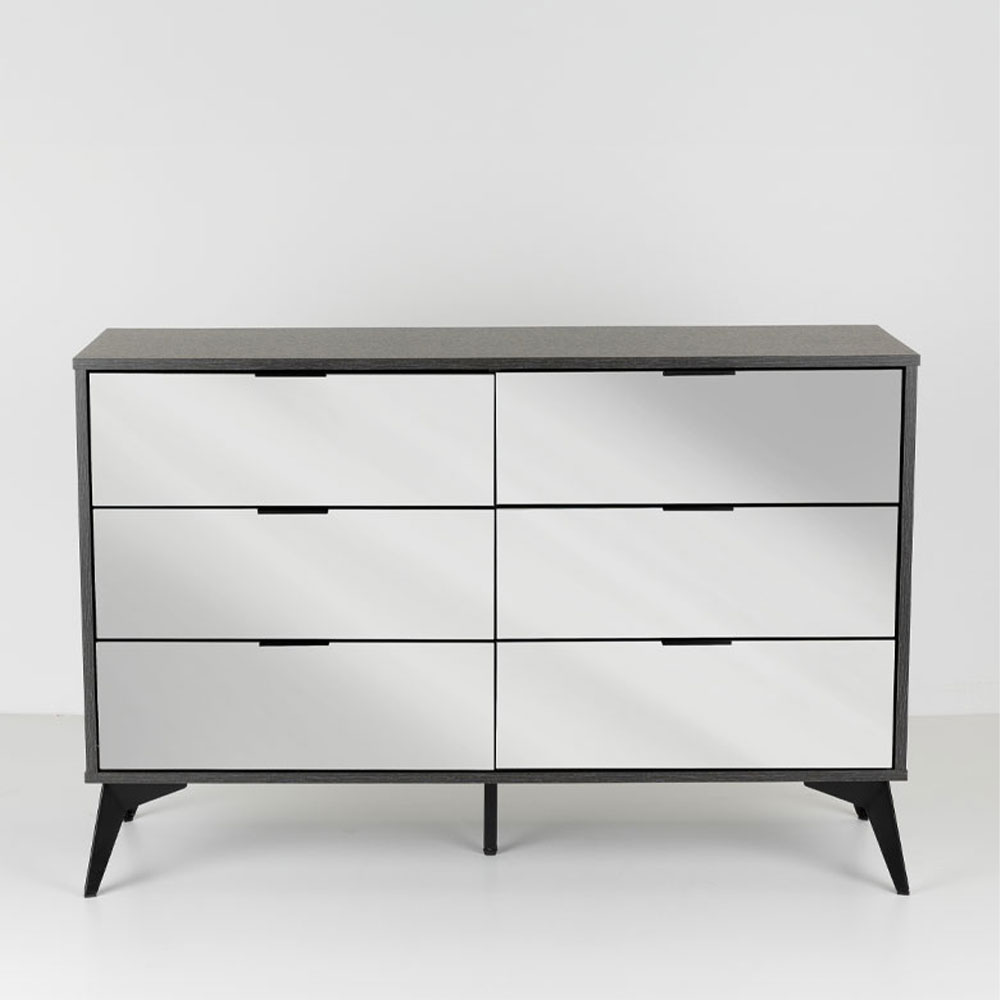 SPECCHIO ΣΥΡΤΑΡΙΕΡΑ 6ΣΥΡΤΑΡΙΑ ΜΑΥΡΟ OAK ΚΑΘΡΕΠΤΗΣ 120x39x80