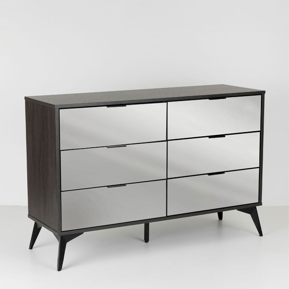 SPECCHIO ΣΥΡΤΑΡΙΕΡΑ 6ΣΥΡΤΑΡΙΑ ΜΑΥΡΟ OAK ΚΑΘΡΕΠΤΗΣ 120x39x80cm