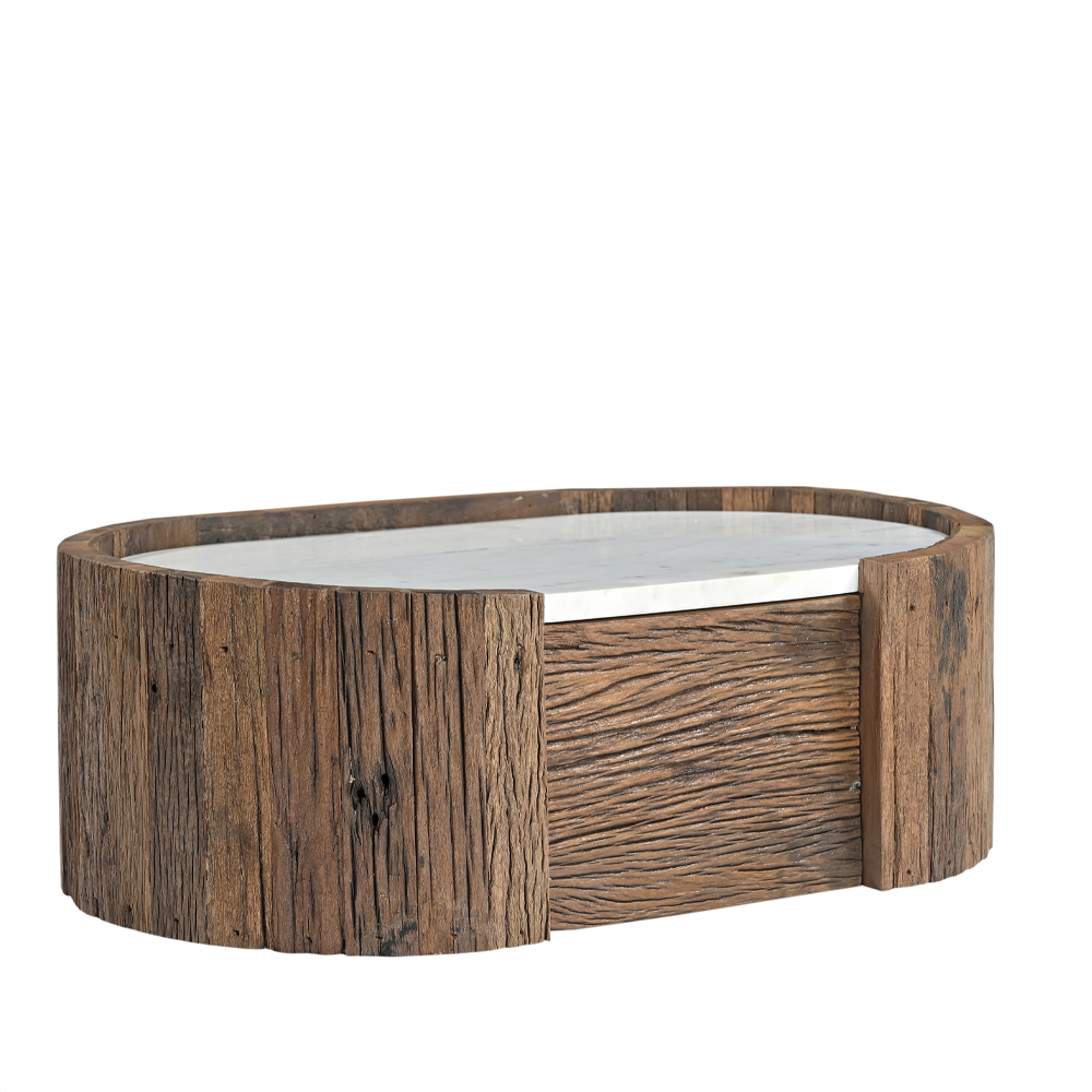 FORES ΚΟΜΟΔΙΝΟ ΚΡΕΜΑΣΤΟ ΚΑΦΕ ΛΕΥΚΟ ΜΕ ΟΨΗ ΜΑΡΜΑΡΟΥ 60x35x20cm