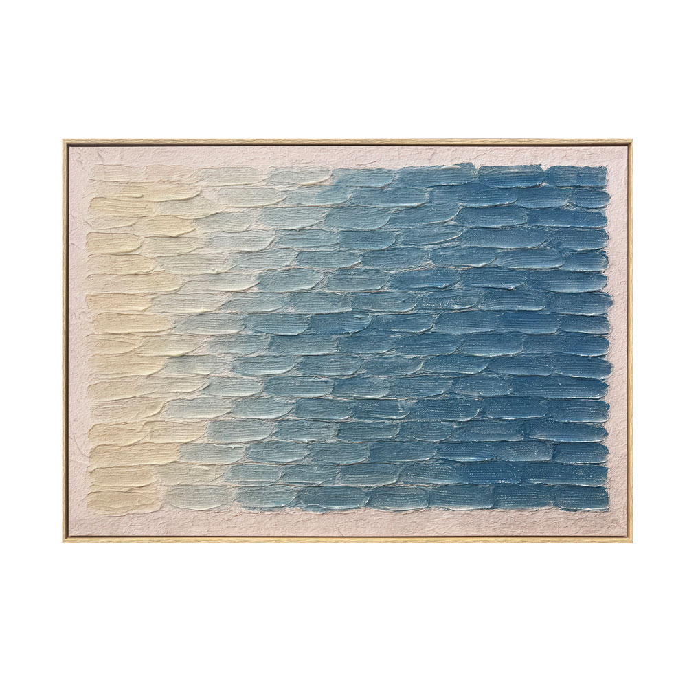 CALME ΠΙΝΑΚΑΣ ΔΙΑΚΟΣΜΗΤΙΚΟΣ ΜΕ ΚΟΡΝΙΖΑ 80x120x4cm ΚΑΜΒΑΣ ΜΠΛΕ ΜΠΕΖ ΞΥΛΟ