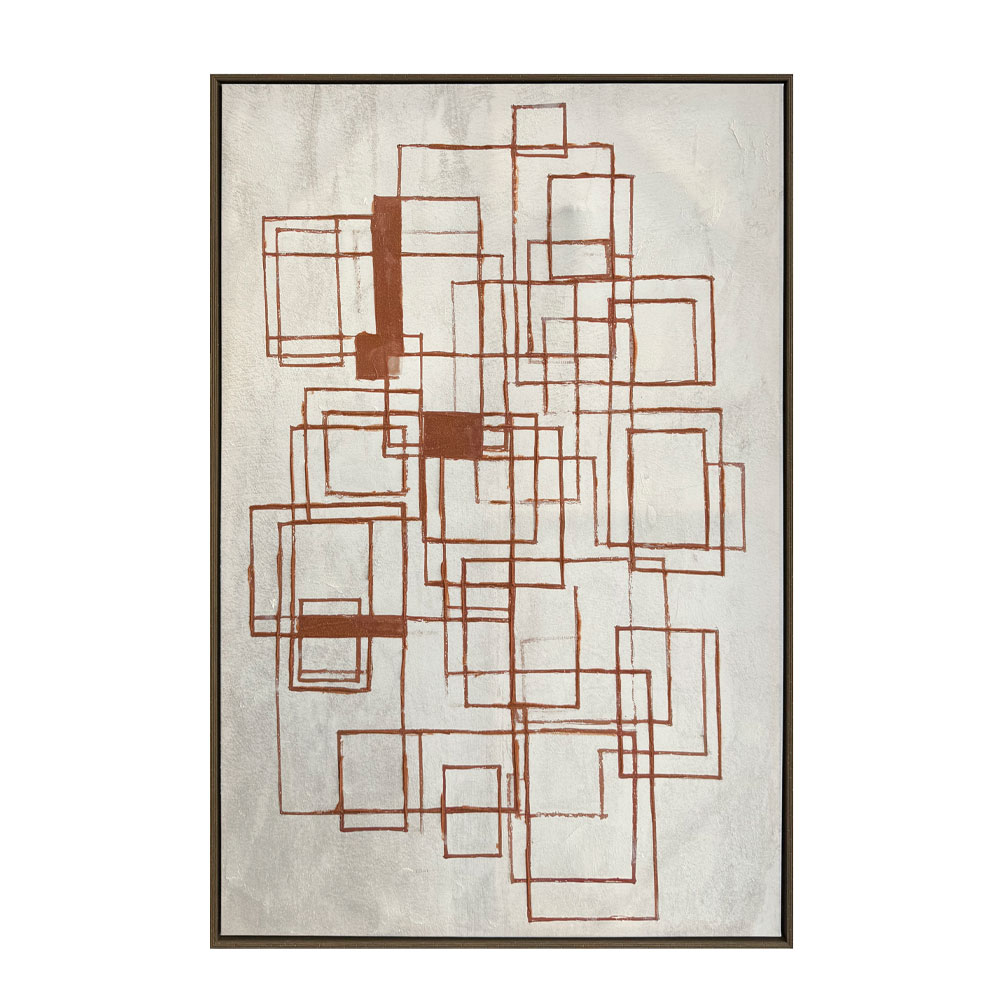 ROTA ΠΙΝΑΚΑΣ ΔΙΑΚΟΣΜΗΤΙΚΟΣ ΜΕ ΚΟΡΝΙΖΑ 80x120x4cm ΚΑΜΒΑΣ ΓΚΡΙ ΕΚΑΙ ΞΥΛΟ