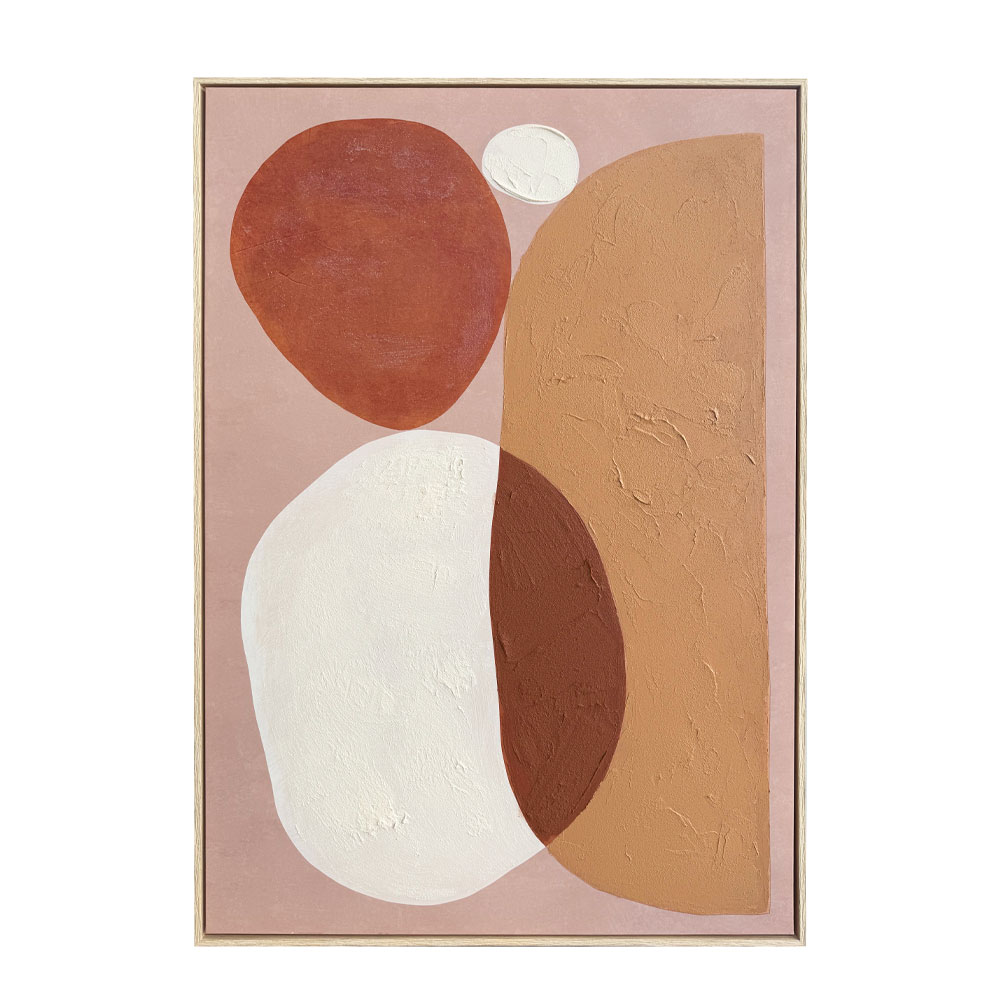 TERRE ΠΙΝΑΚΑΣ ΔΙΑΚΟΣΜΗΤΙΚΟΣ ΜΕ ΚΟΡΝΙΖΑ 80x120x4cm ΚΑΜΒΑΣ ΜΠΕΖ ΚΑΦΕ ΞΥΛΟ ΛΕΥΚΟ