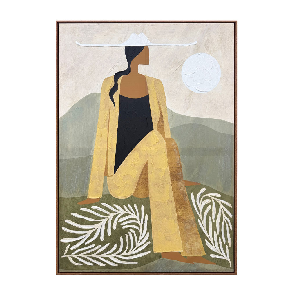 AUREA ΠΙΝΑΚΑΣ ΔΙΑΚΟΣΜΗΤΙΚΟΣ ΜΕ ΚΟΡΝΙΖΑ 80x120x4cm ΚΑΜΒΑΣ ΠΟΛΥΧΡΩΜΟ PS