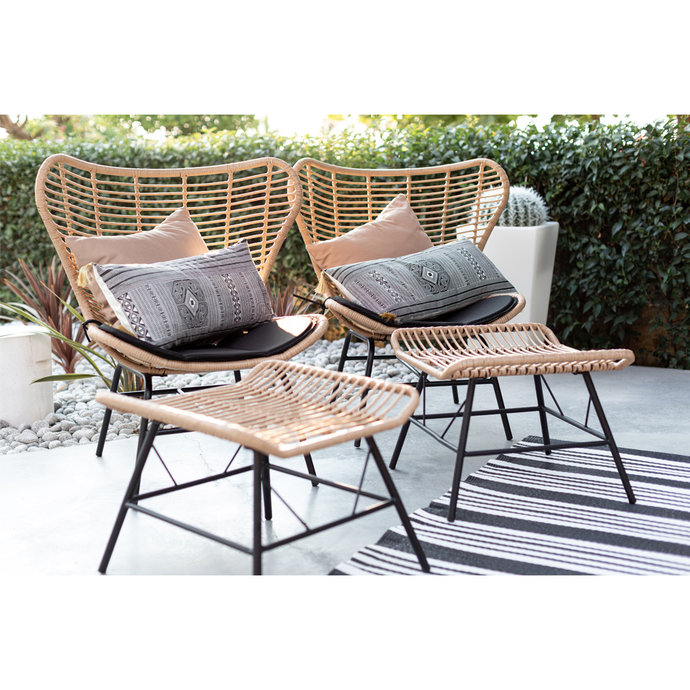 BUTTERFLY ΣΚΑΜΠΟ ΦΥΣΙΚΟ ΜΑΥΡΟ 58x59x47.5cm