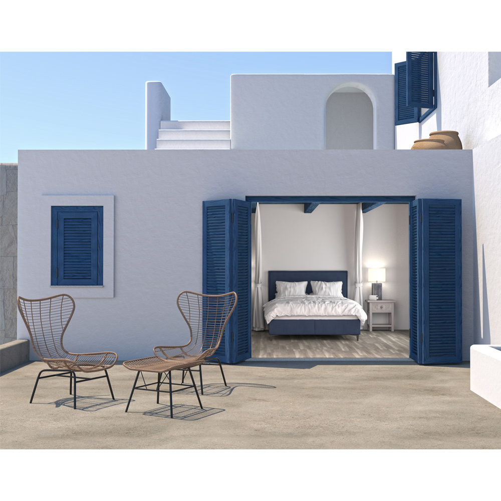 BUTTERFLY ΣΚΑΜΠΟ ΦΥΣΙΚΟ ΜΑΥΡΟ 58x59x47.5cm