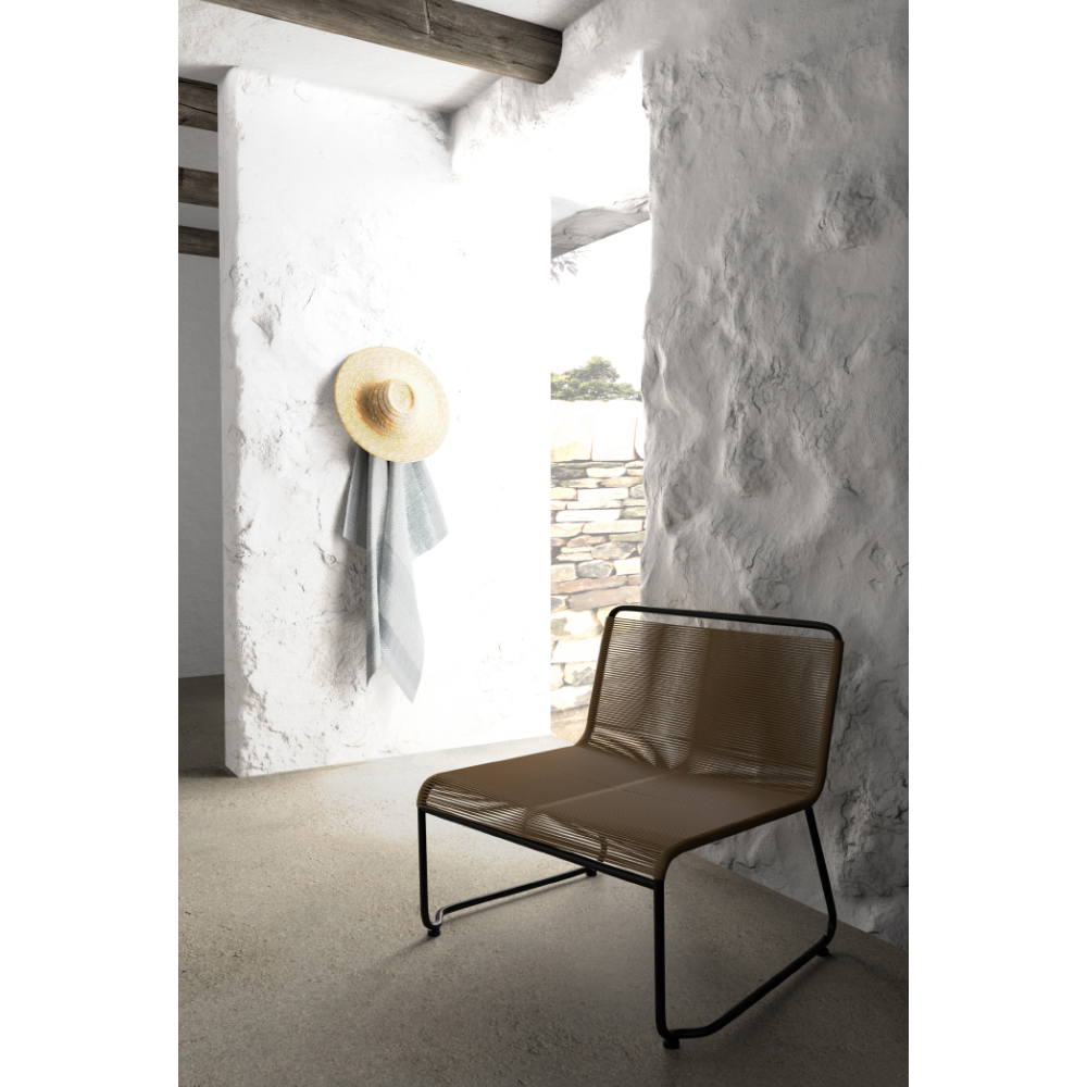 CORD ΠΟΛΥΘΡΟΝΑ ΦΥΣΙΚΟ ΜΑΥΡΟ 73x64x71cm