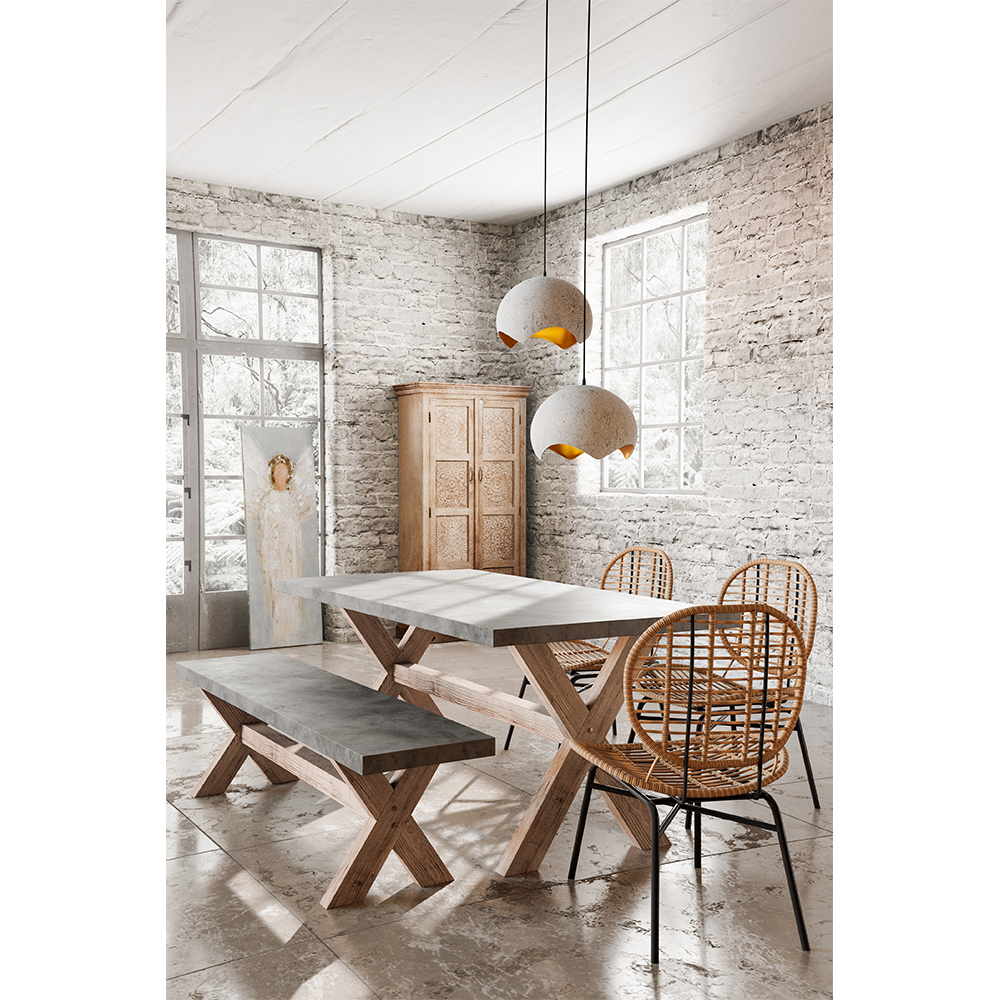 FOREST ΚΑΡΕΚΛΑ ΦΥΣΙΚΟ ΜΑΥΡΟ 59x63x87cm