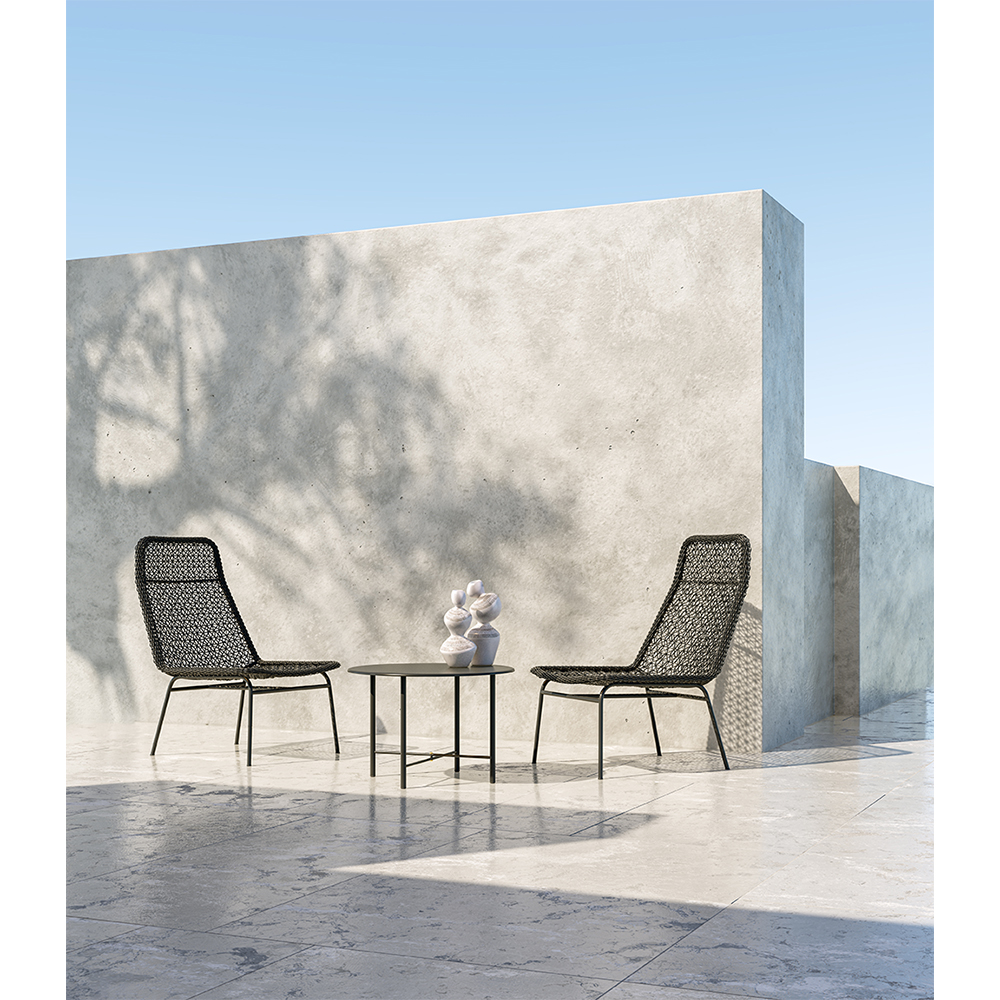 TUNISIA ΠΟΛΥΘΡΟΝΑ ΜΑΥΡΟ 67x77x96cm