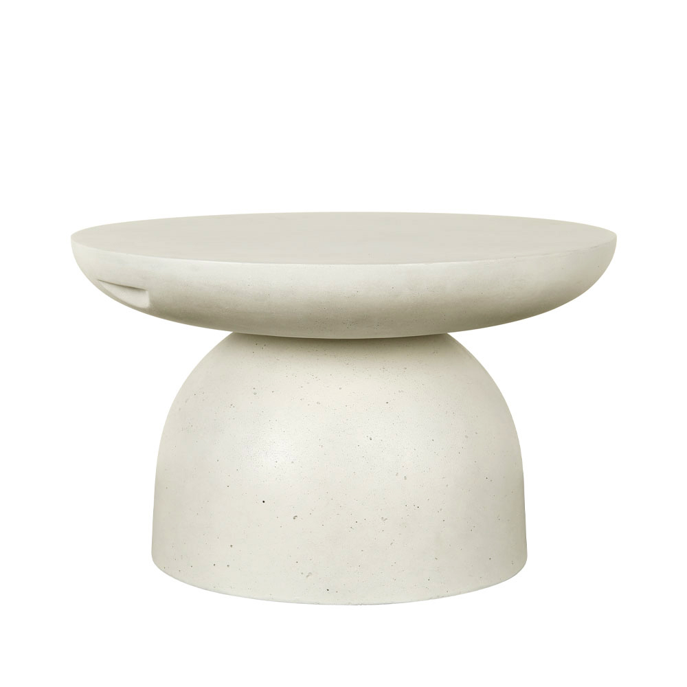 PEBBLE COFFEE TABLE ΓΚΡΙ ΑΝΟΙΧΤΟ 70x70xH42cm
