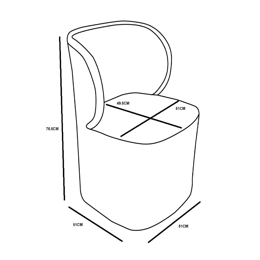 NEST ΚΑΡΕΚΛΑ ΦΥΣΙΚΟ 55x56x76.5cm