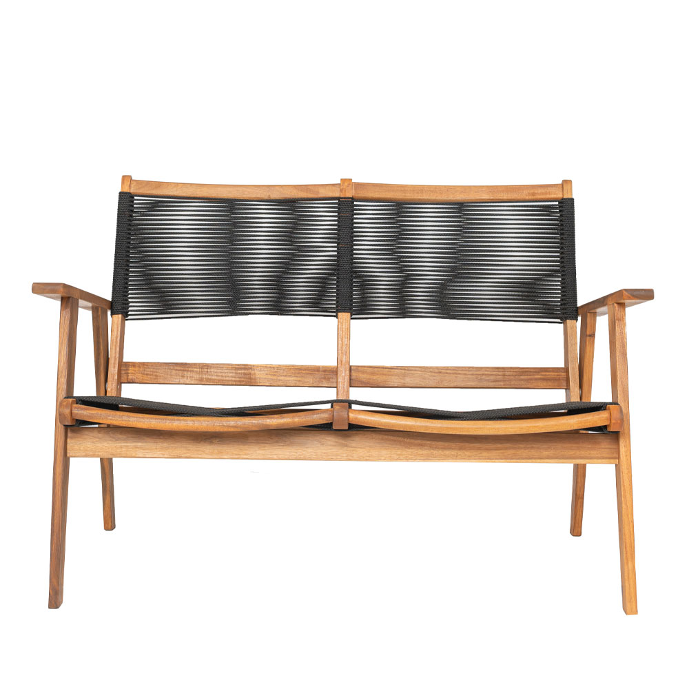 CAVO ΚΑΝΑΠΕΣ 2ΘΕΣΙΟΣ ΜΑΥΡΟ ΦΥΣΙΚΟ 120x72x85cm