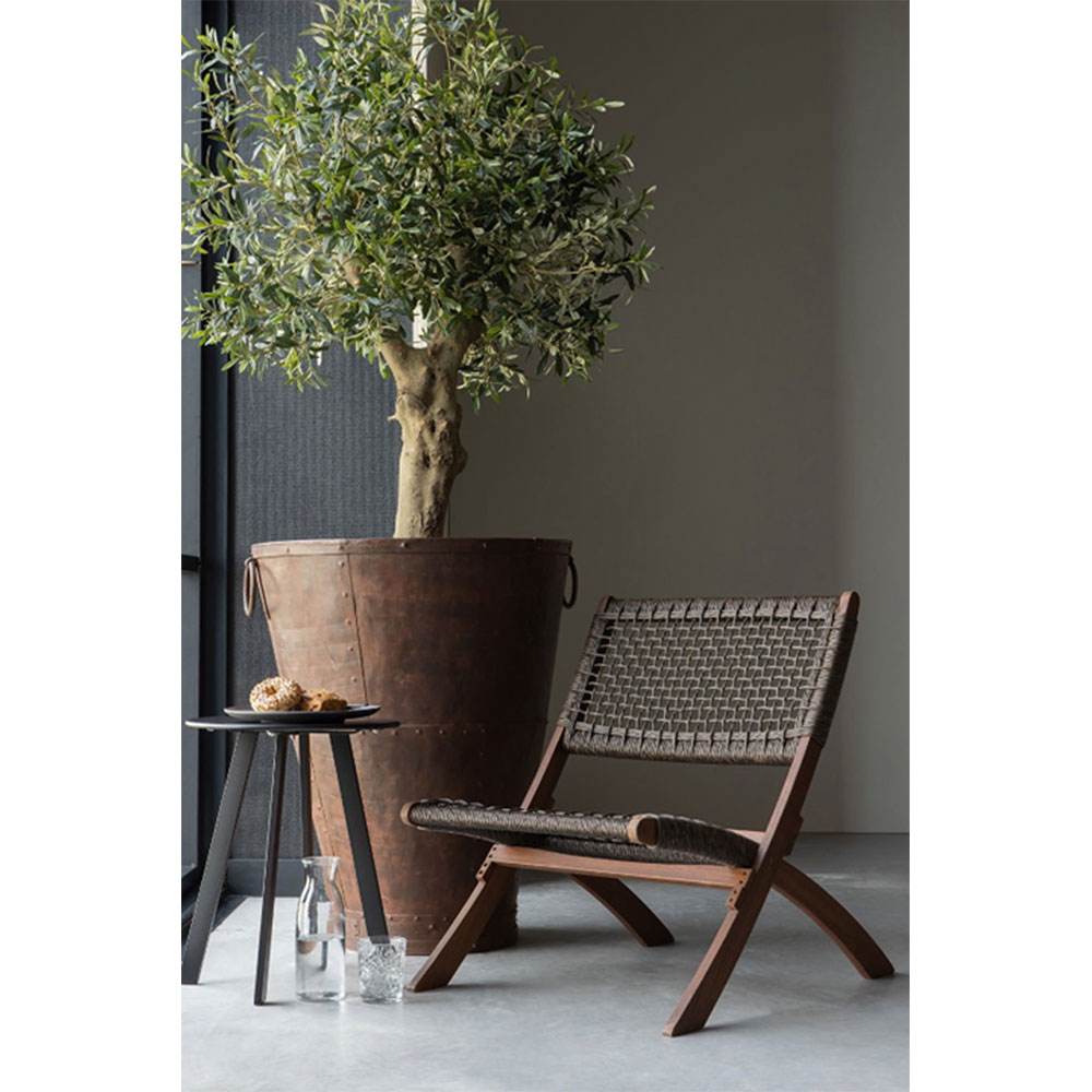 Πτυσσόμενη καρέκλα κήπου - Καφέ antique & καρυδί 78x60x72.5 εκ. | Mesh