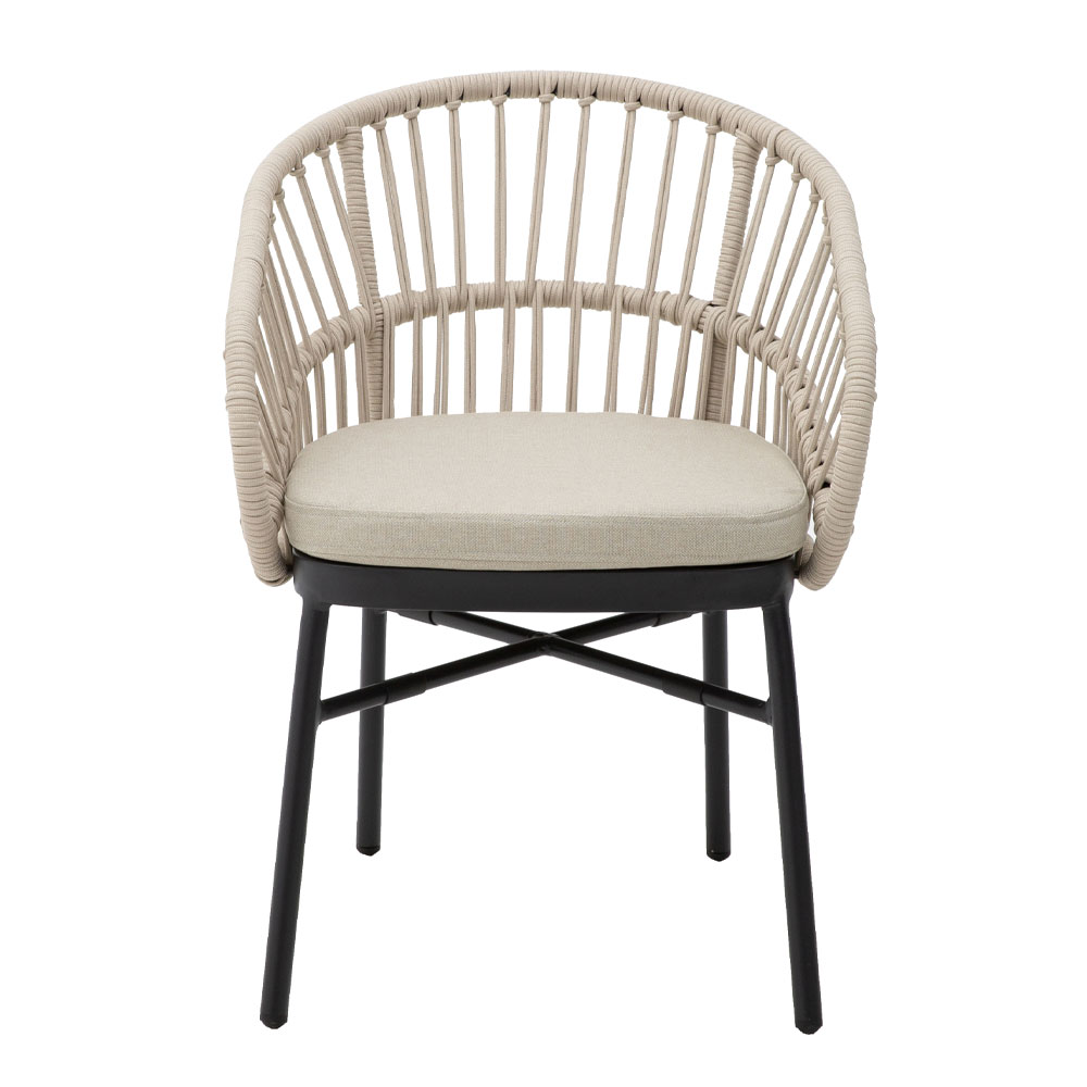 LUNA ΚΑΡΕΚΛΑ CREAM ΜΑΥΡΟ 58x65x78cm