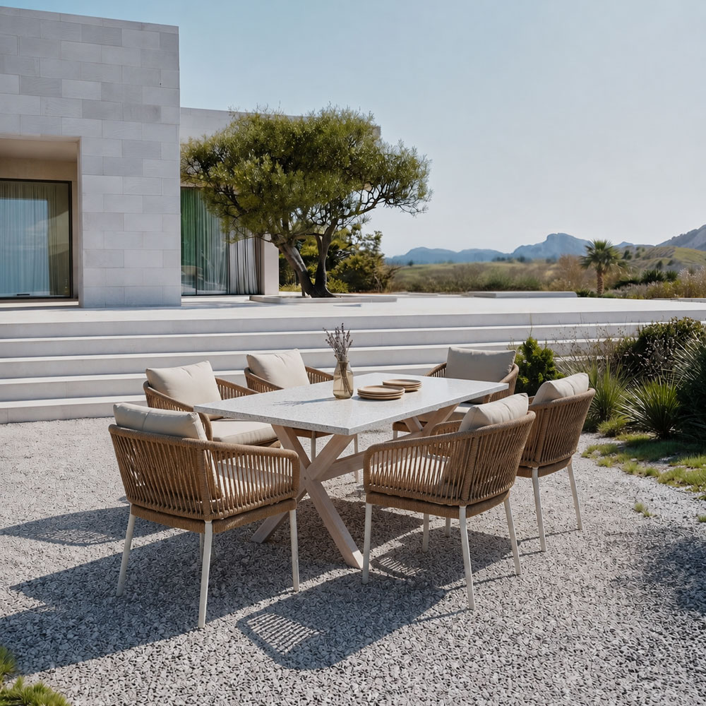 TERRAZZO ΤΡΑΠΕΖΙ TERRAZZO 140x80x75cm