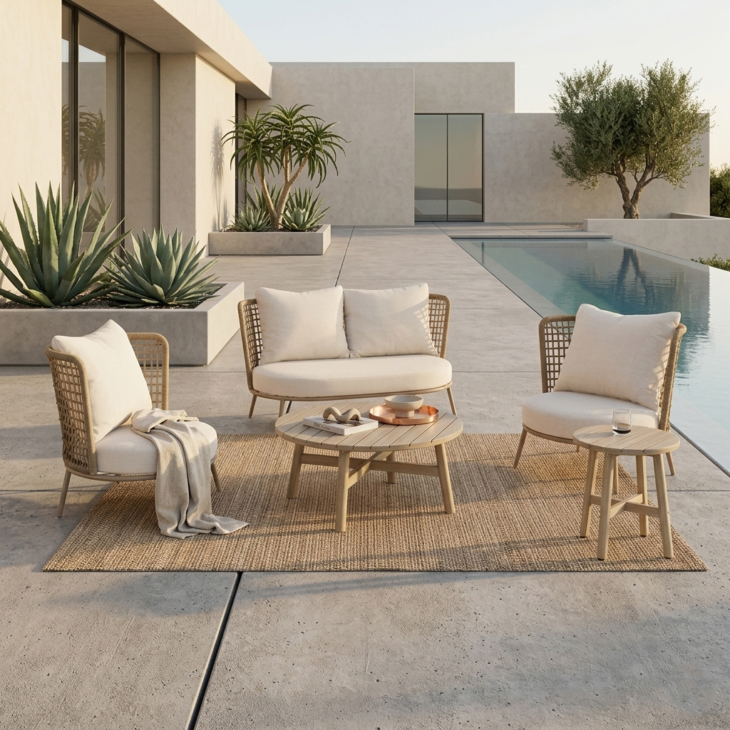 LANAI COFFEE TABLE ΦΥΣΙΚΟ 80x80x38cm