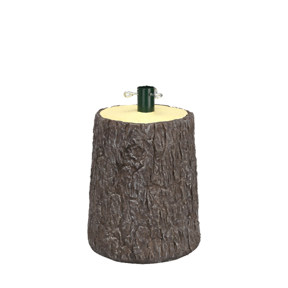 TREE BASE STAND ΚΟΡΜΟΣ 26x26x35cm MgO ΚΑΦΕ ΜΕΤΑΛΛΟ