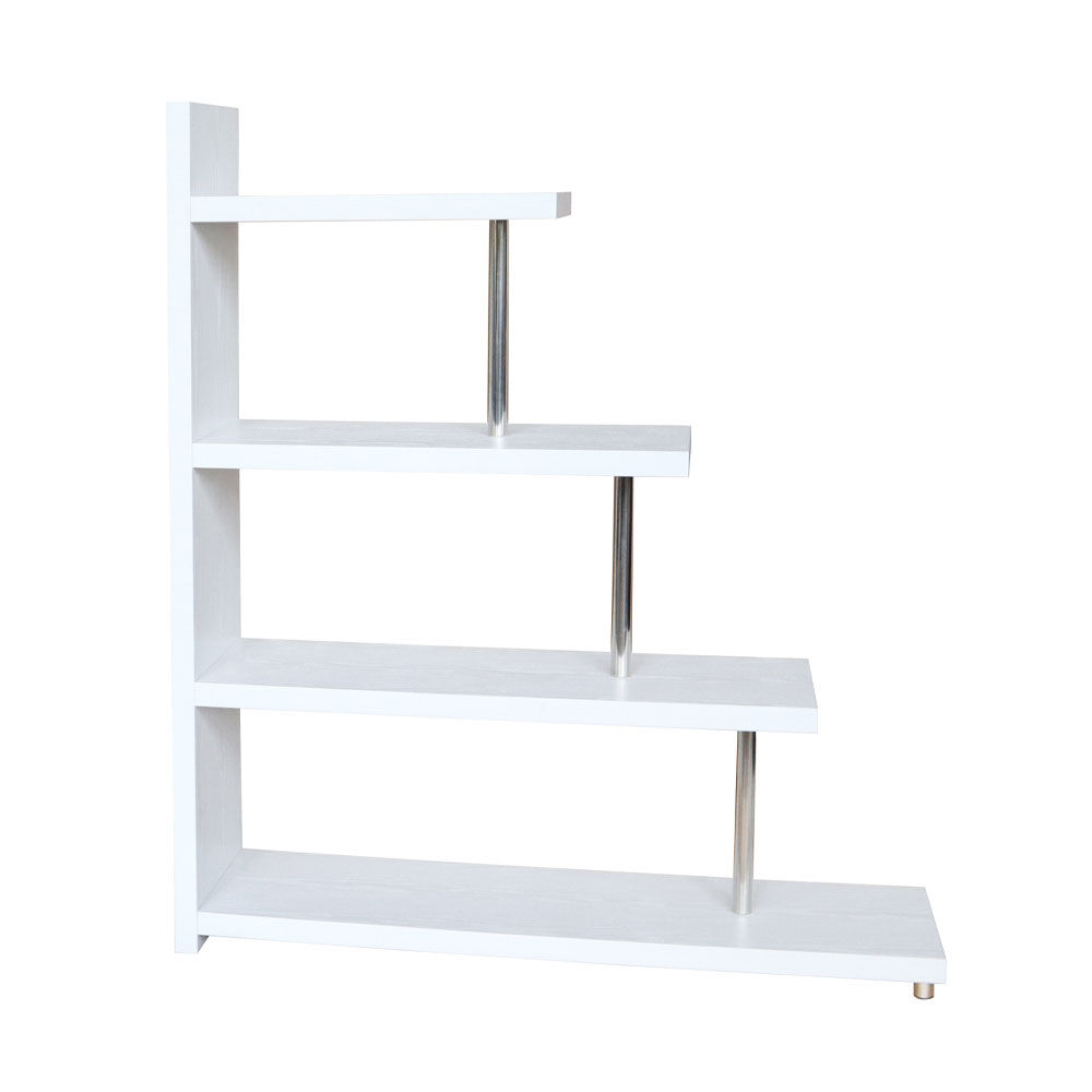 SWIVEL ΒΙΒΛΙΟΘΗΚΗ ΛΕΥΚΟ OAK 120x29x135.8cm