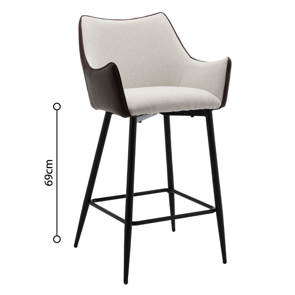 MALONE ΣΚΑΜΠΟ BAR ΓΚΡΙ ΑΝΟΙΧΤΟ ΚΑΦΕ ΣΚΟΥΡΟ 38x51x96cm
