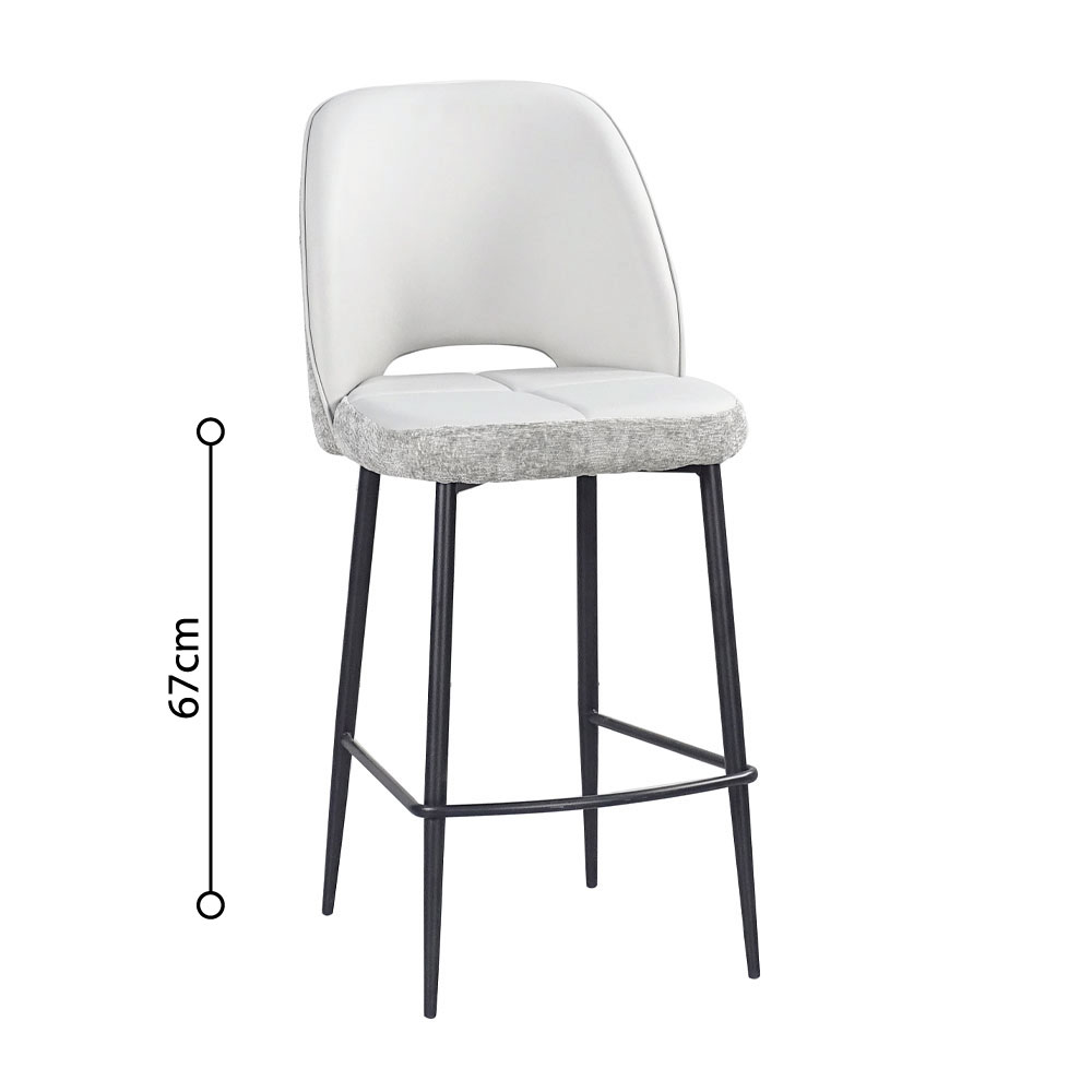 BOUTON ΣΚΑΜΠΟ BAR ΓΚΡΙ ΑΝΟΙΧΤΟ 46x51x100cm
