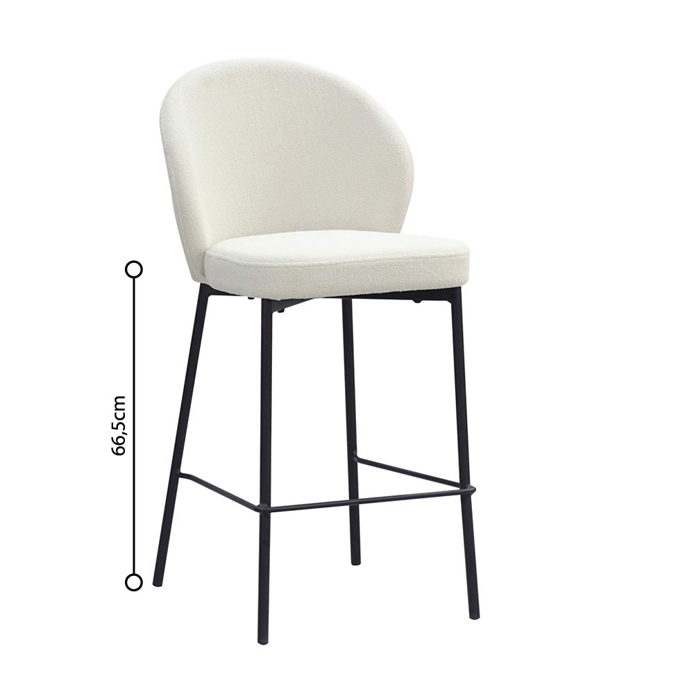 LUNE ΣΚΑΜΠΟ BAR ΛΕΥΚΟ 48x53.5x95.5cm