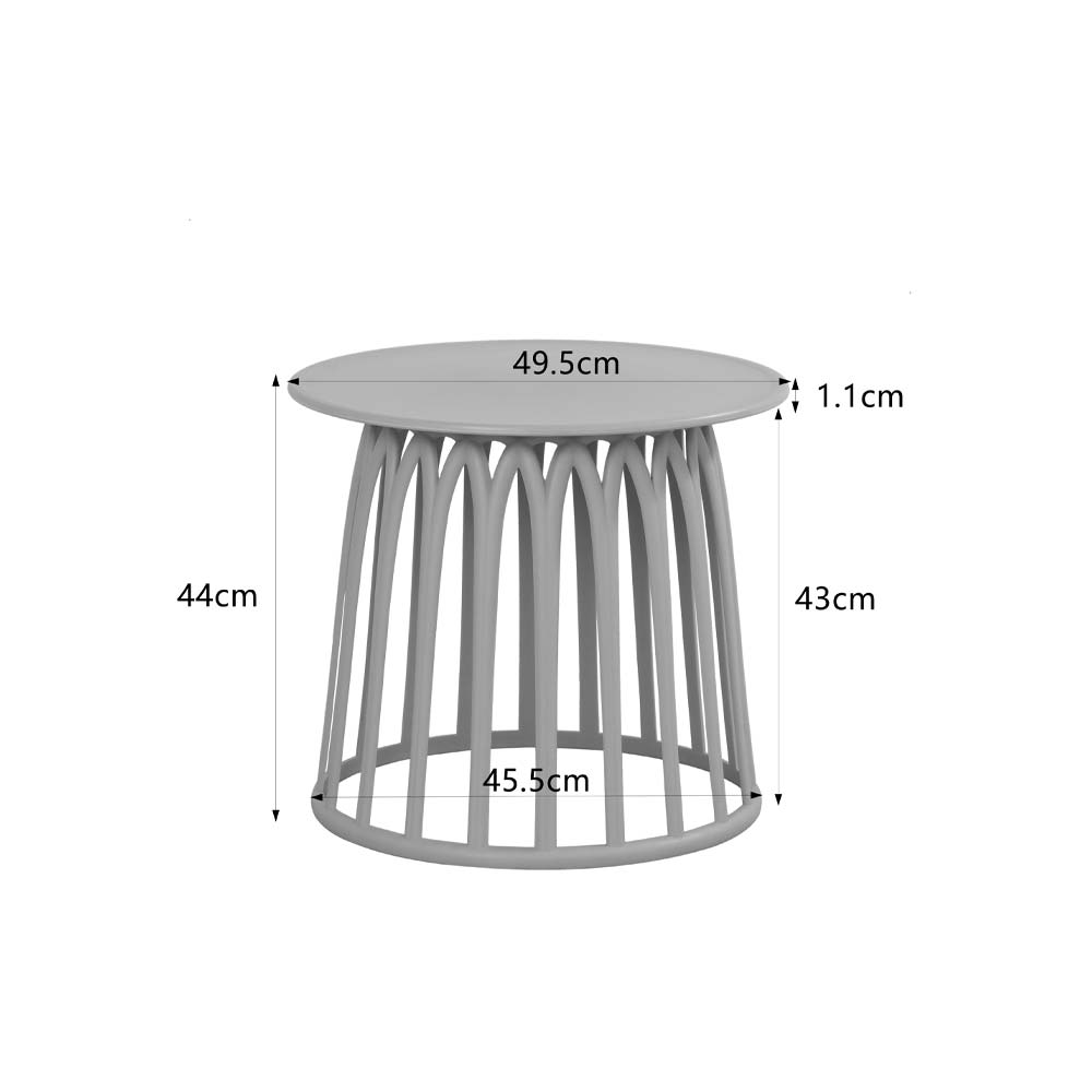 BASKET SIDE TABLE ΛΕΥΚΟ 49.5x49.5x44cm