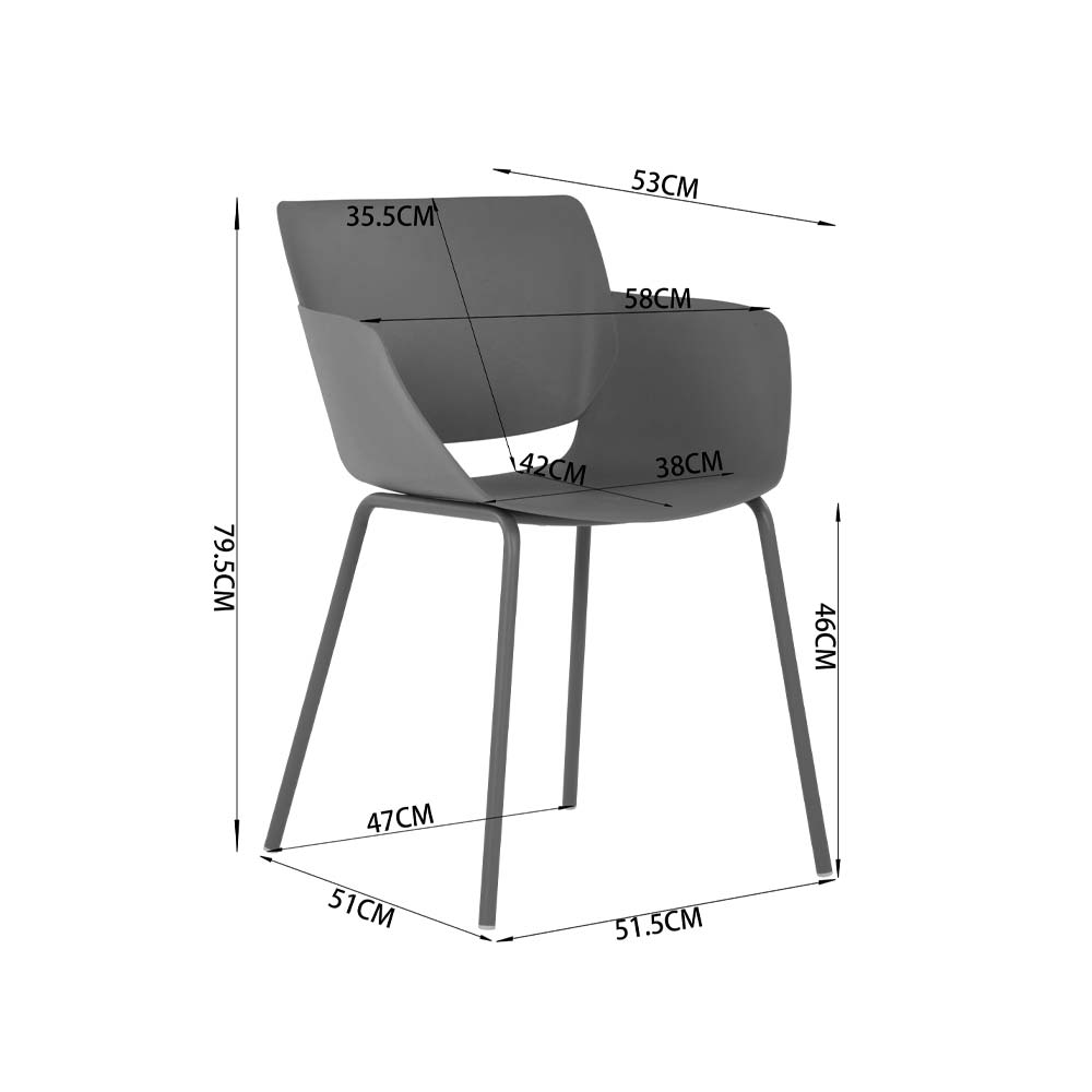 SEDIA ΚΑΡΕΚΛΑ OFF WHITE 58x51x79.5cm