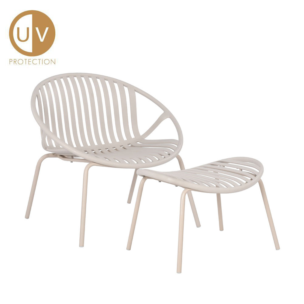 NADIN ΠΟΛΥΘΡΟΝΑ SET 2ΤΕΜ OFF WHITE 80x61.5x73cm