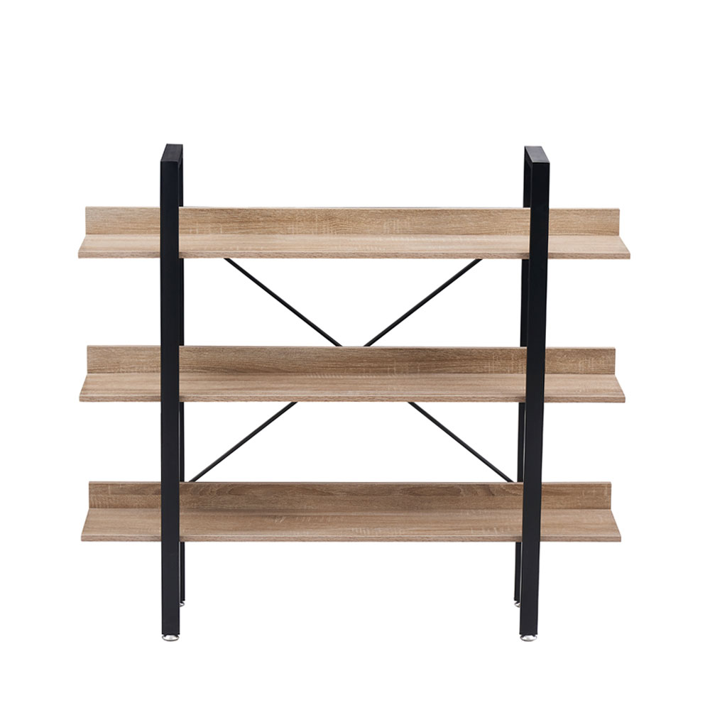 HORIZON ΒΙΒΛΙΟΘΗΚΗ 3ΡΑΦΙΑ SONOMA ΜΑΥΡΟ 120x28x106cm