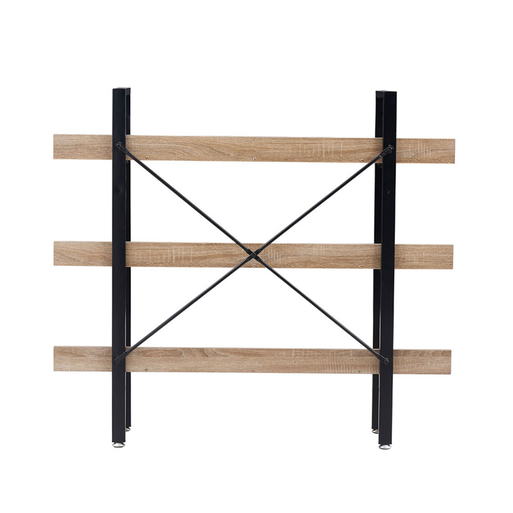 HORIZON ΒΙΒΛΙΟΘΗΚΗ 3ΡΑΦΙΑ SONOMA ΜΑΥΡΟ 120x28x106cm