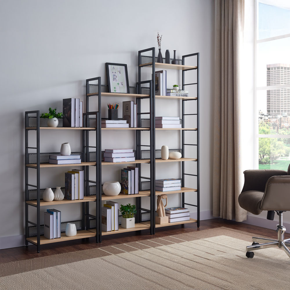 NEST ΒΙΒΛΙΟΘΗΚΗ ΦΥΣΙΚΟ ΜΑΥΡΟ 60x28x121