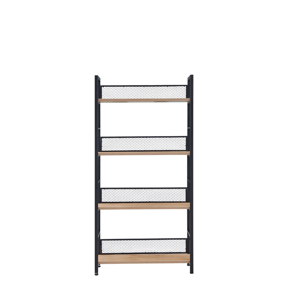 NEST ΒΙΒΛΙΟΘΗΚΗ ΦΥΣΙΚΟ ΜΑΥΡΟ 60x28x121cm