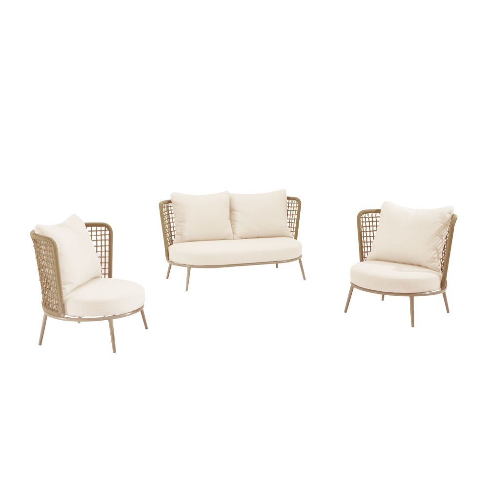 POLO ΣΑΛΟΝΙ SET 1+2 ΜΠΕΖ