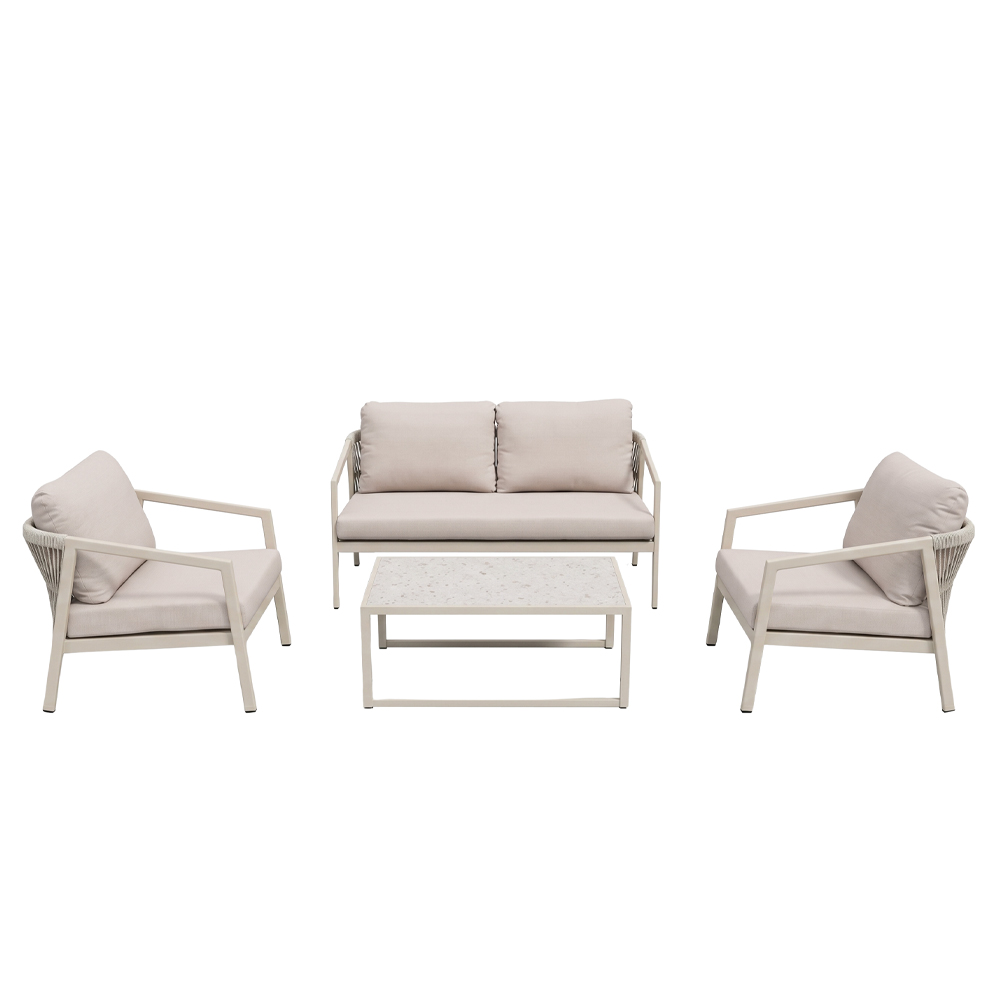 MARE ΣΑΛΟΝΙ SET 1+2+1 OFF WHITE