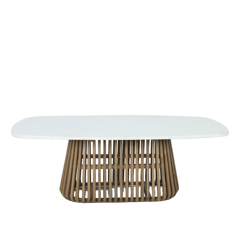 SIRACUSA ΤΡΑΠΕΖΙ ΛΕΥΚΟ 220x110x77.5cm